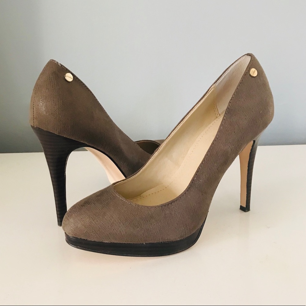 Calvin Klein Textured Pumps on Slender Heel